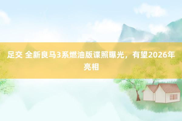 足交 全新良马3系燃油版谍照曝光，有望2026年亮相
