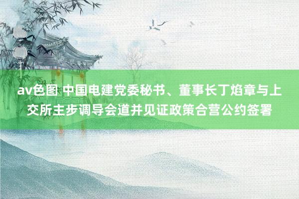 av色图 中国电建党委秘书、董事长丁焰章与上交所主步调导会道并见证政策合营公约签署