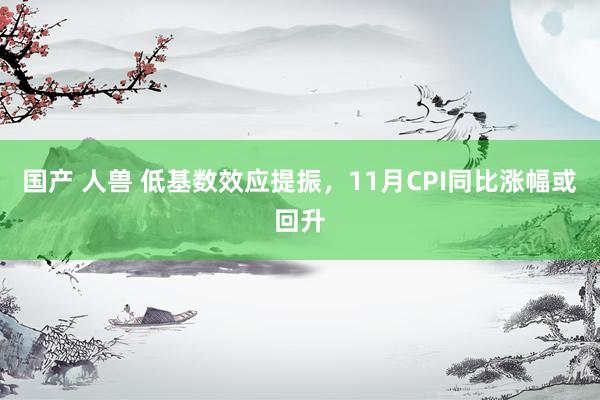 国产 人兽 低基数效应提振，11月CPI同比涨幅或回升