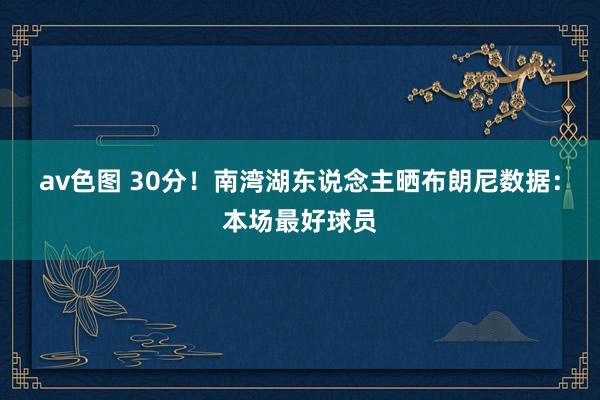 av色图 30分！南湾湖东说念主晒布朗尼数据：本场最好球员