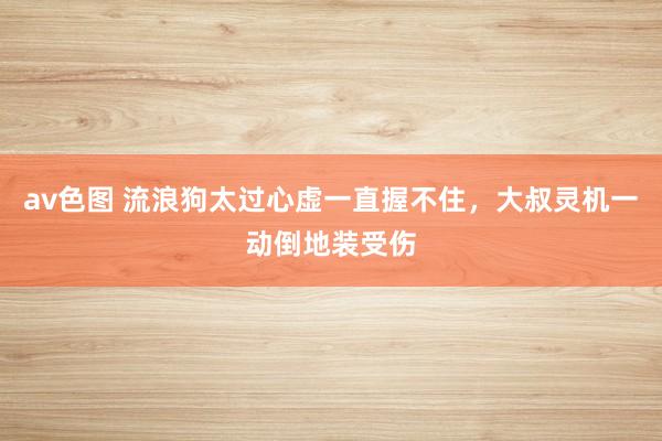 av色图 流浪狗太过心虚一直握不住，大叔灵机一动倒地装受伤