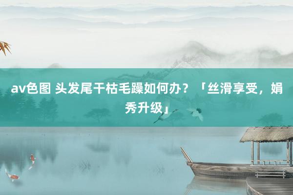 av色图 头发尾干枯毛躁如何办？「丝滑享受，娟秀升级」