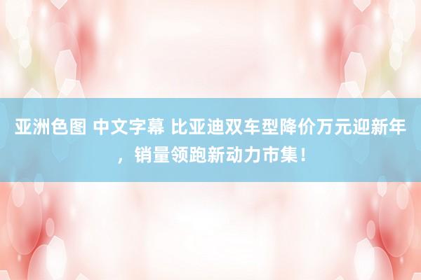 亚洲色图 中文字幕 比亚迪双车型降价万元迎新年，销量领跑新动力市集！