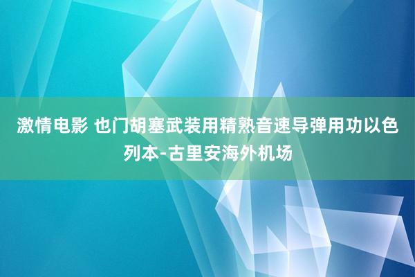 激情电影 也门胡塞武装用精熟音速导弹用功以色列本-古里安海外机场