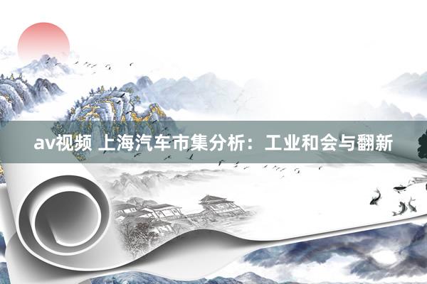 av视频 上海汽车市集分析：工业和会与翻新