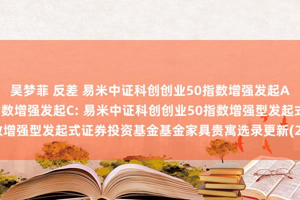 吴梦菲 反差 易米中证科创创业50指数增强发起A,易米中证科创创业50指数增强发起C: 易米中证科创创业50指数增强型发起式证券投资基金基金家具贵寓选录更新(2025年1月更新)