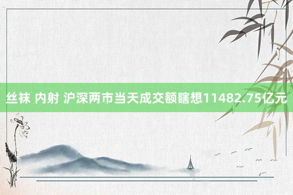 丝袜 内射 沪深两市当天成交额瞎想11482.75亿元