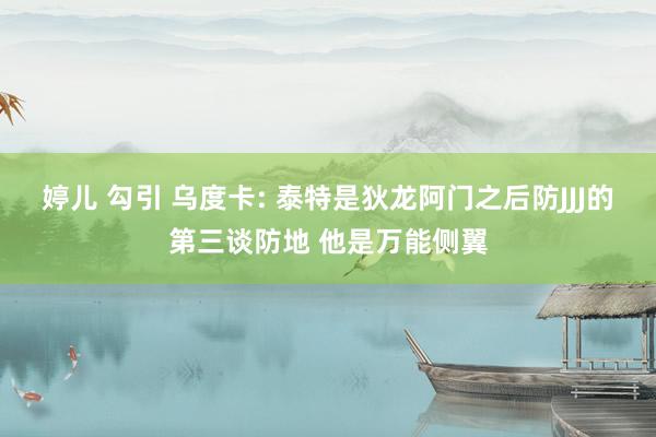 婷儿 勾引 乌度卡: 泰特是狄龙阿门之后防JJJ的第三谈防地 他是万能侧翼