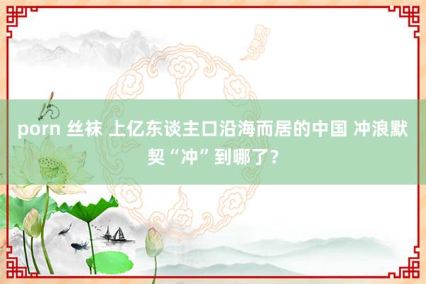 porn 丝袜 上亿东谈主口沿海而居的中国 冲浪默契“冲”到哪了？