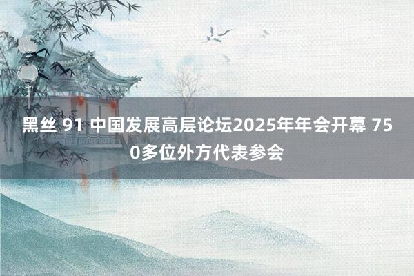 黑丝 91 中国发展高层论坛2025年年会开幕 750多位外方代表参会