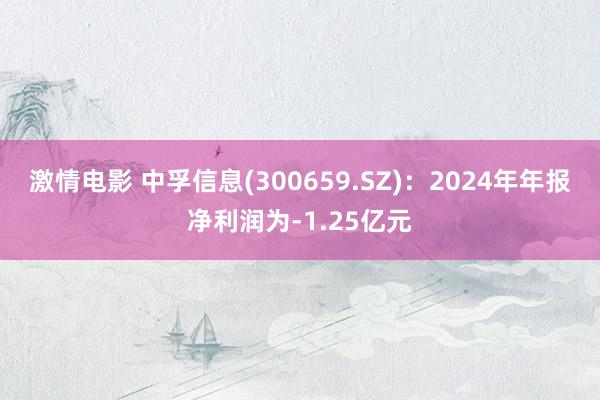 激情电影 中孚信息(300659.SZ)：2024年年报净利润为-1.25亿元