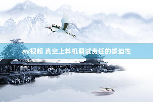 av视频 真空上料机调试责任的蹙迫性
